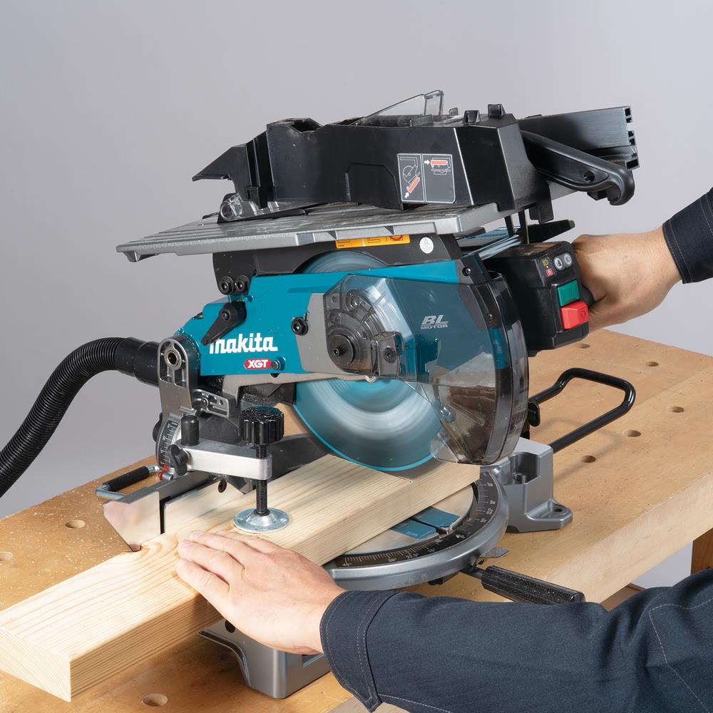 Makita LH001GZ 40V Max XGT Brushless 260mm Table Top Mitre Saw with 2 x 4.0Ah Battery & Charger