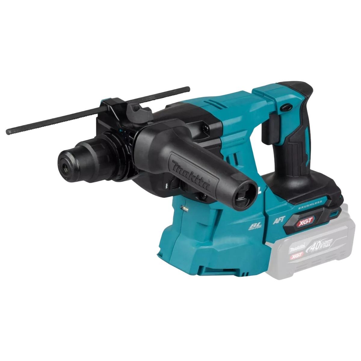 Makita HR011GZ03 40V Max XGT Brushless SDS-Plus Rotary Hammer Drill with 1 x 5.0Ah Battery, Charger, Dust Collector & Case
