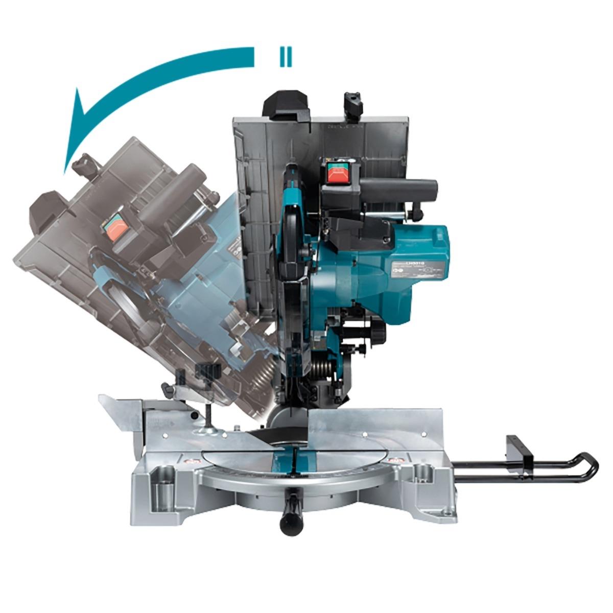 Makita LH001GZ 40V Max XGT Brushless 260mm Table Top Mitre Saw with 2 x 5.0Ah Battery & Charger