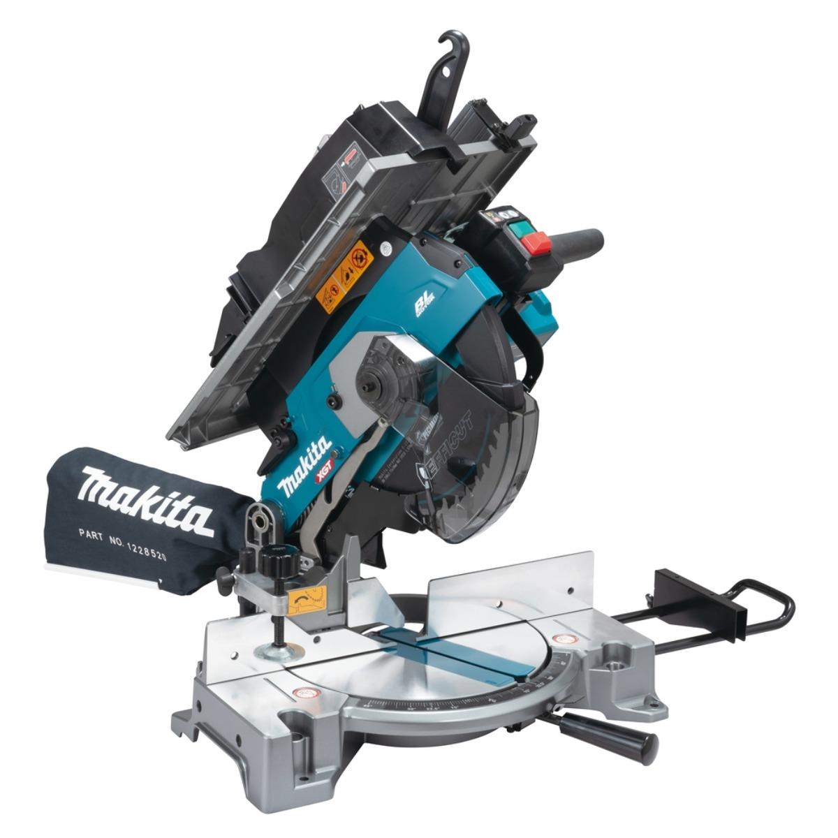 Makita LH001GZ 40V Max XGT Brushless 260mm Table Top Mitre Saw with 2 x 5.0Ah Battery & Charger