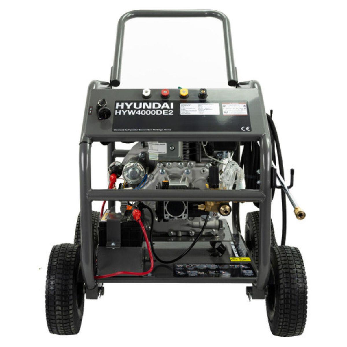 Hyundai HYW4000DE2 4000psi/275 bar Diesel Pressure Washer Annovi Reverberi Triplex Pump 13L/min with 10m Hose