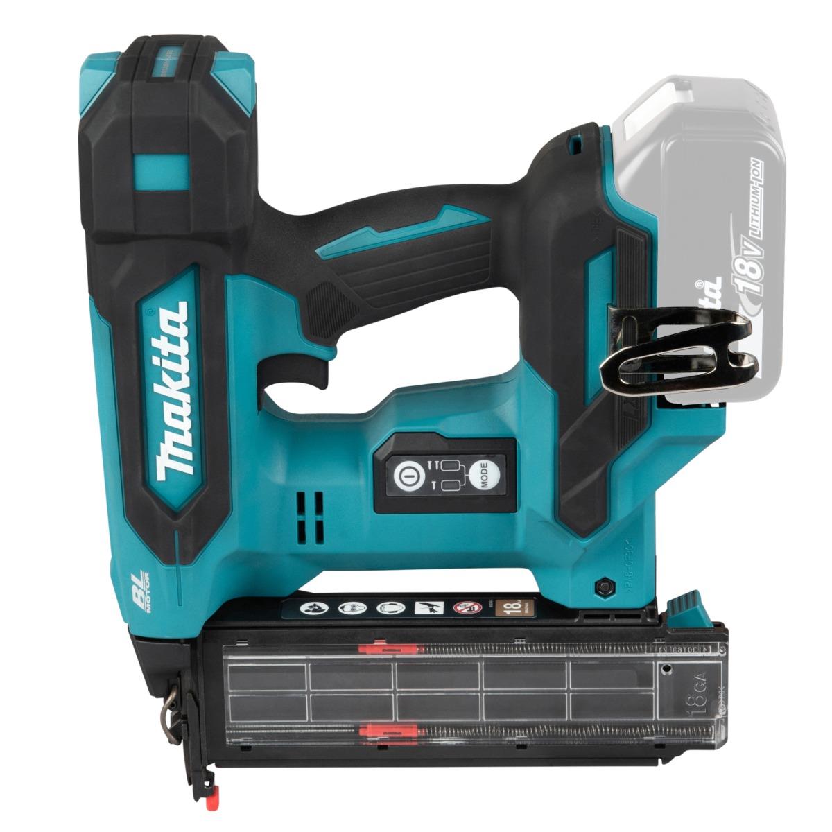Makita DBN501ZJ 18V Brushless 18G Brad Nailer with 1 x 9.0Ah Battery Charger & Case