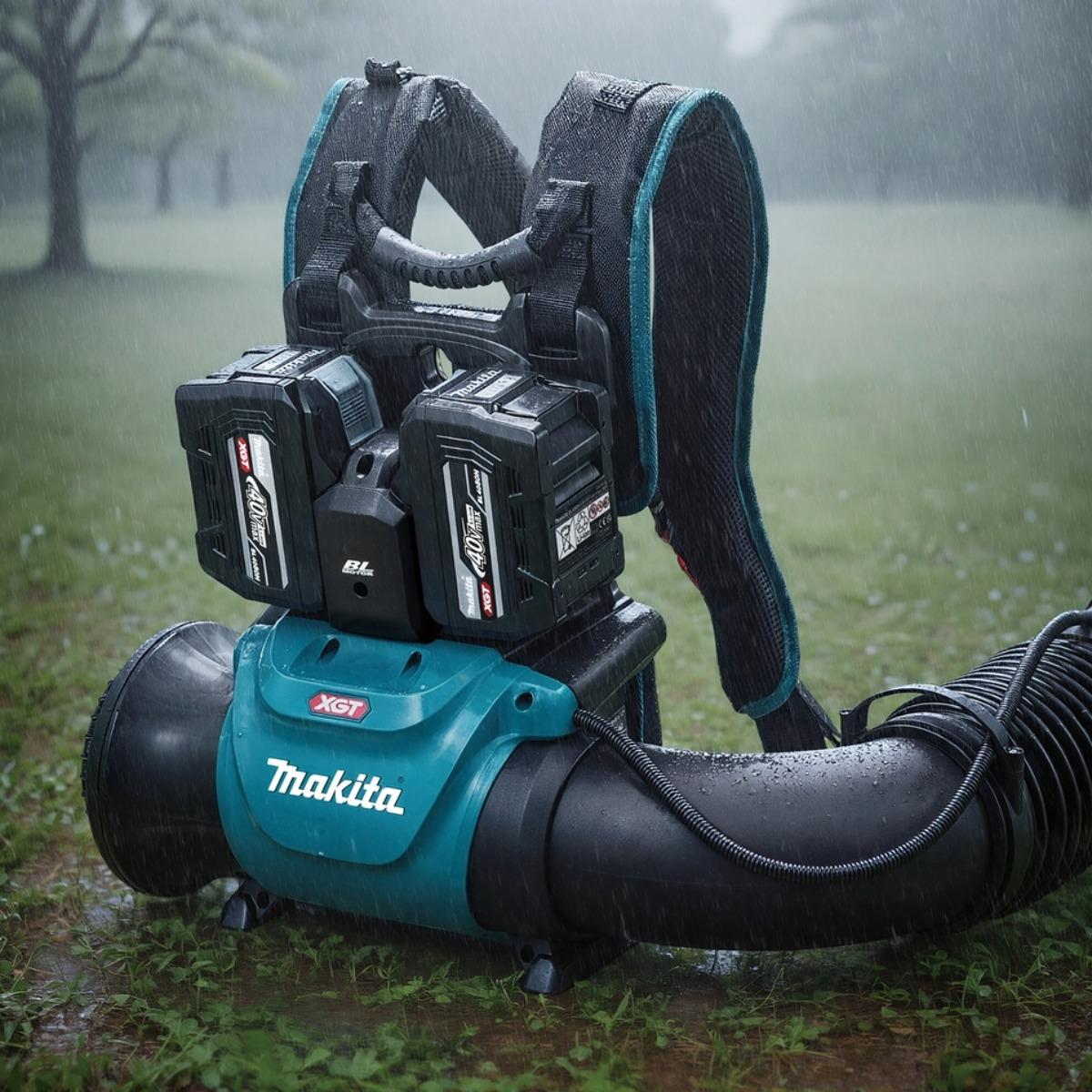 Makita UB004GZ 40V Max XGT Brushless Backpack Leaf Blower with 2 x 8.0Ah Battery & Charger