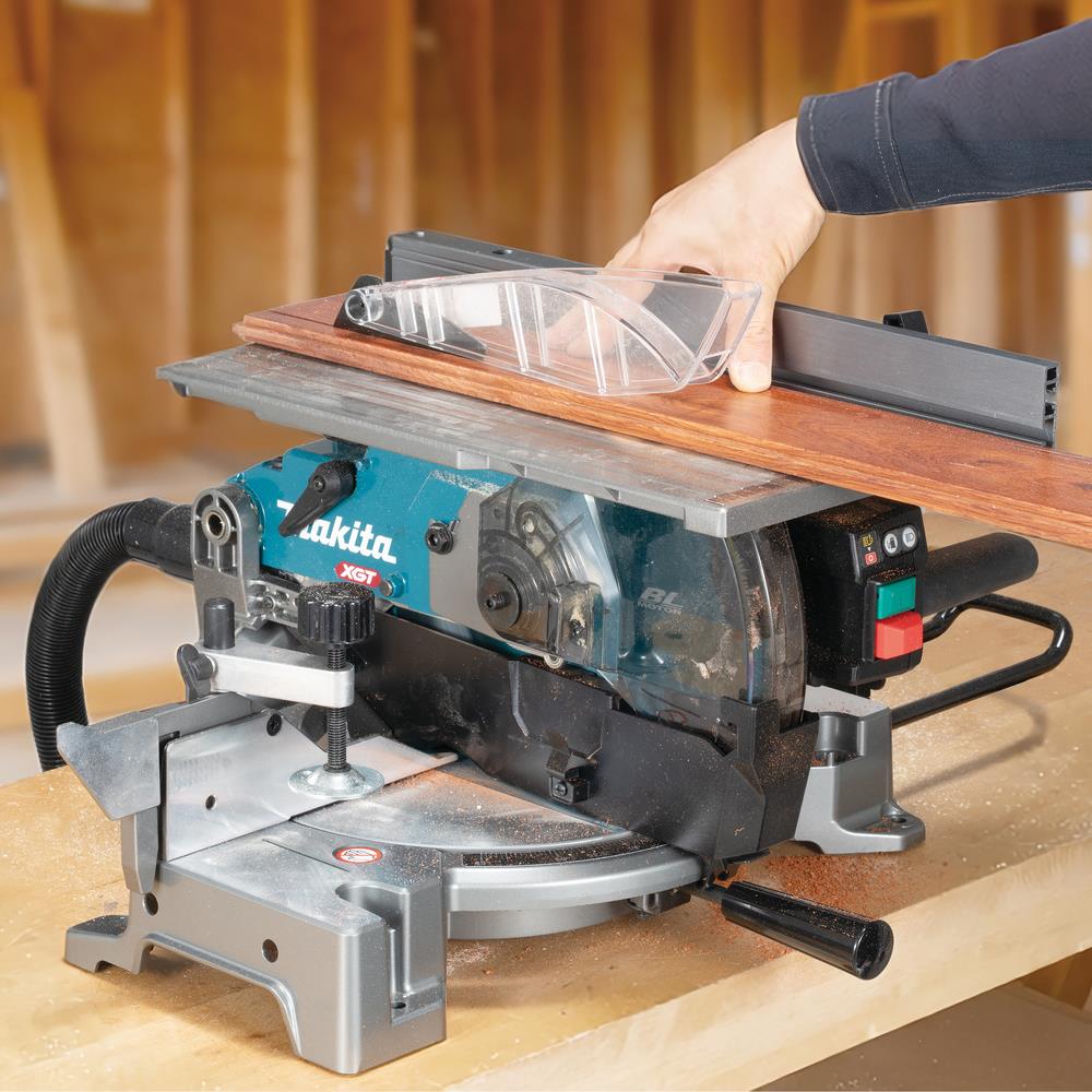 Makita LH001GZ 40V Max XGT Brushless 260mm Table Top Mitre Saw with 2 x 5.0Ah Battery & Charger